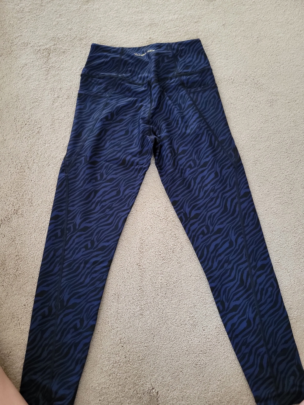 Victoria's Secret Navy Zebra Print High-Waist Leggings